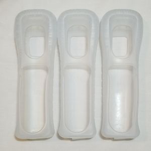 (3) Wii Controller Clear Silicone Skin Case Covers